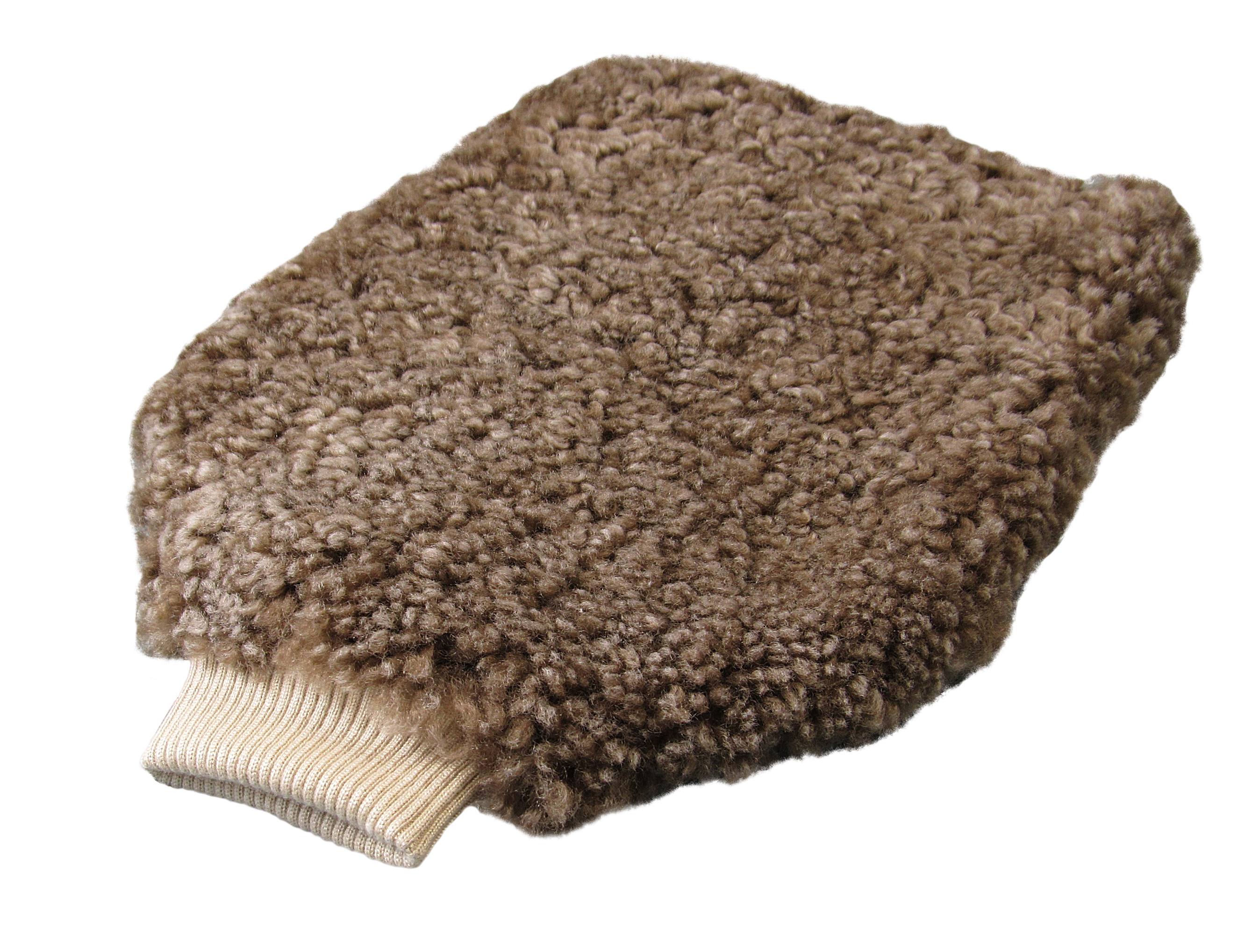 Lammfell-Wärmflasche "Curly" - Braun mit hellen Spitzen