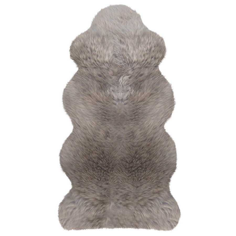 Australische Lammfelle aus 1,5 Fellen, mit Endteil - taupe