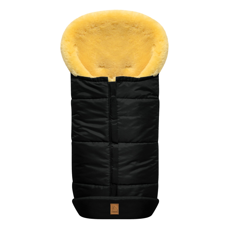 Premium Lammfellfußsack (schwarz)