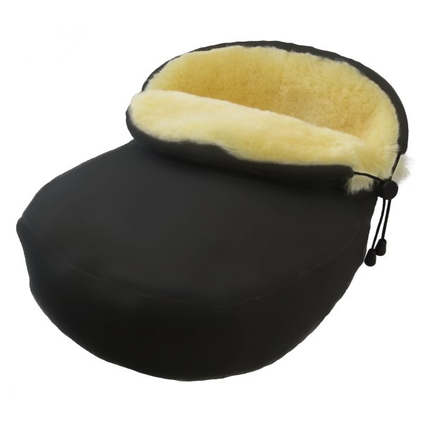 Lammfell-Fußwärmer (schwarz)