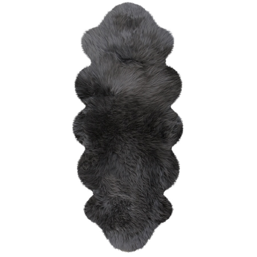 Australische Lammfelle aus zwei Fellen - anthrazit