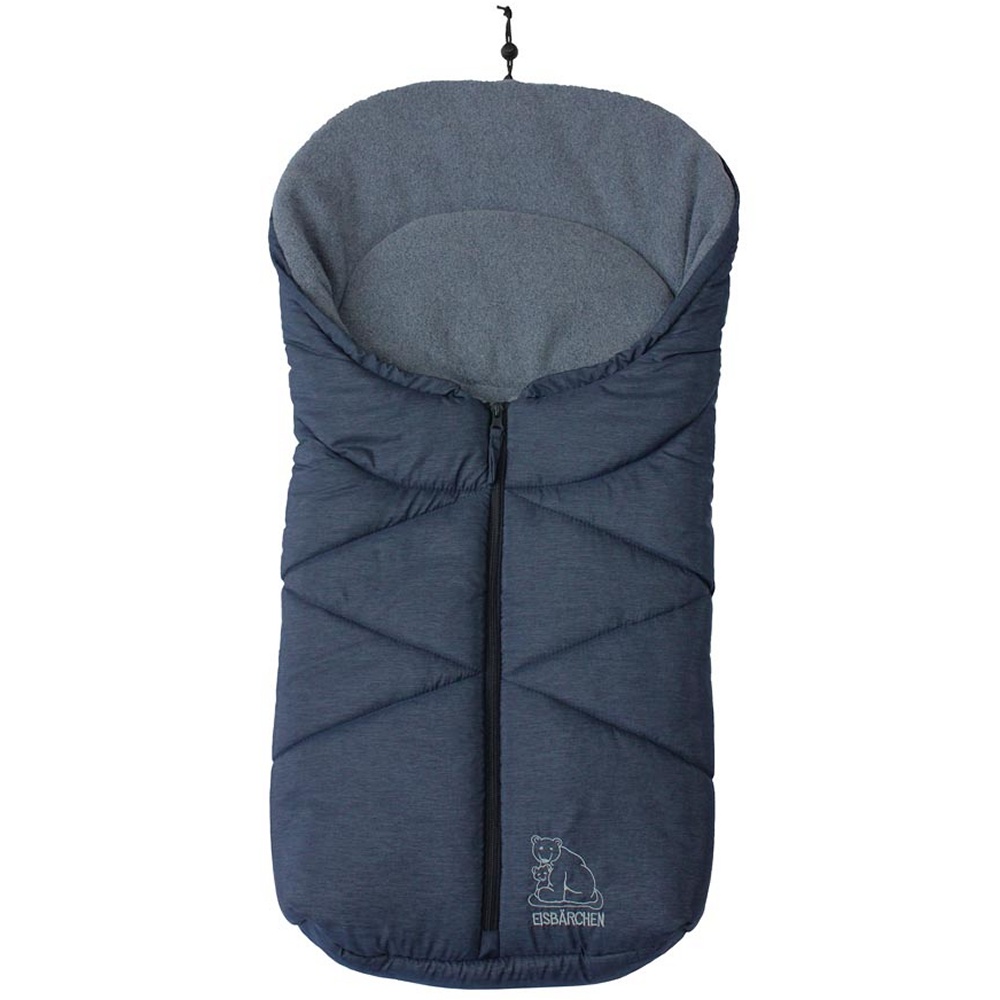 Fußsack für Babyschale und Kinderwagen (blau meliert)