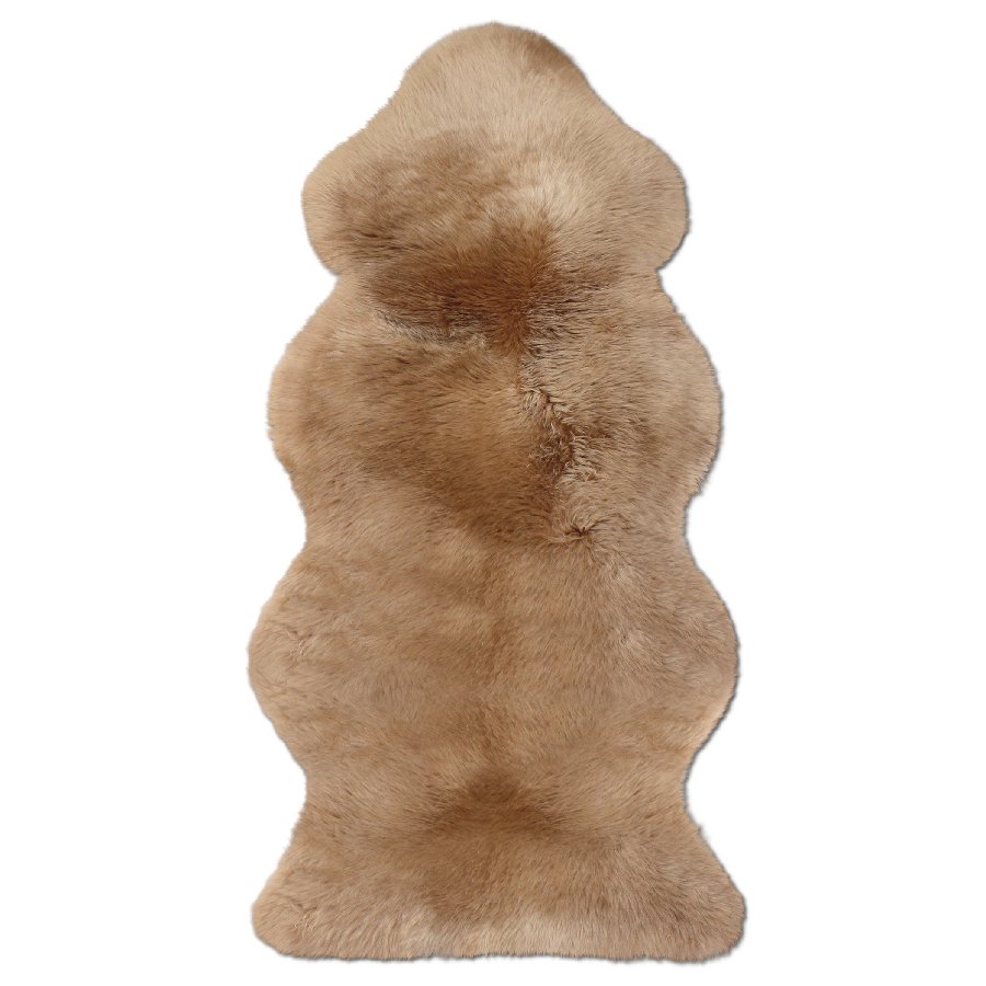 Australische Lammfelle aus 1,5 Fellen, mit Endteil - camel