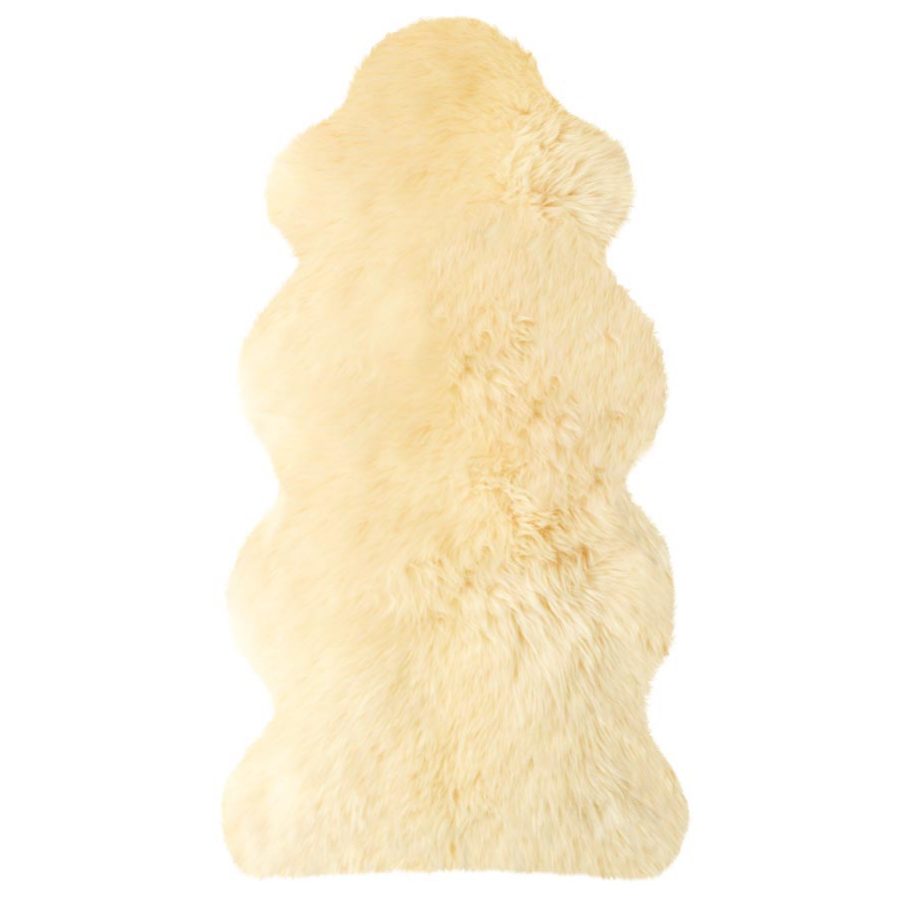 Australische Lammfelle aus 1,5 Fellen, mit Endteil - beige