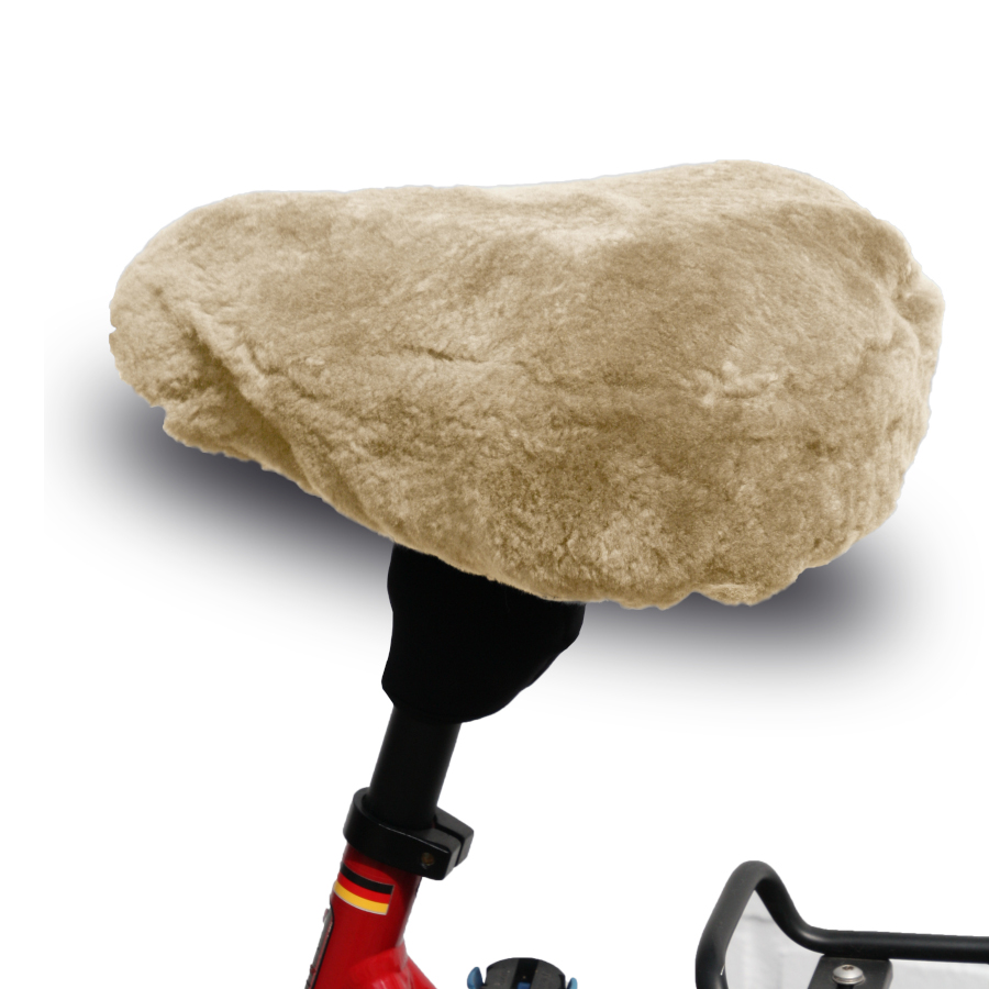 Lammfell-Fahrradsattelbezüge (beige)