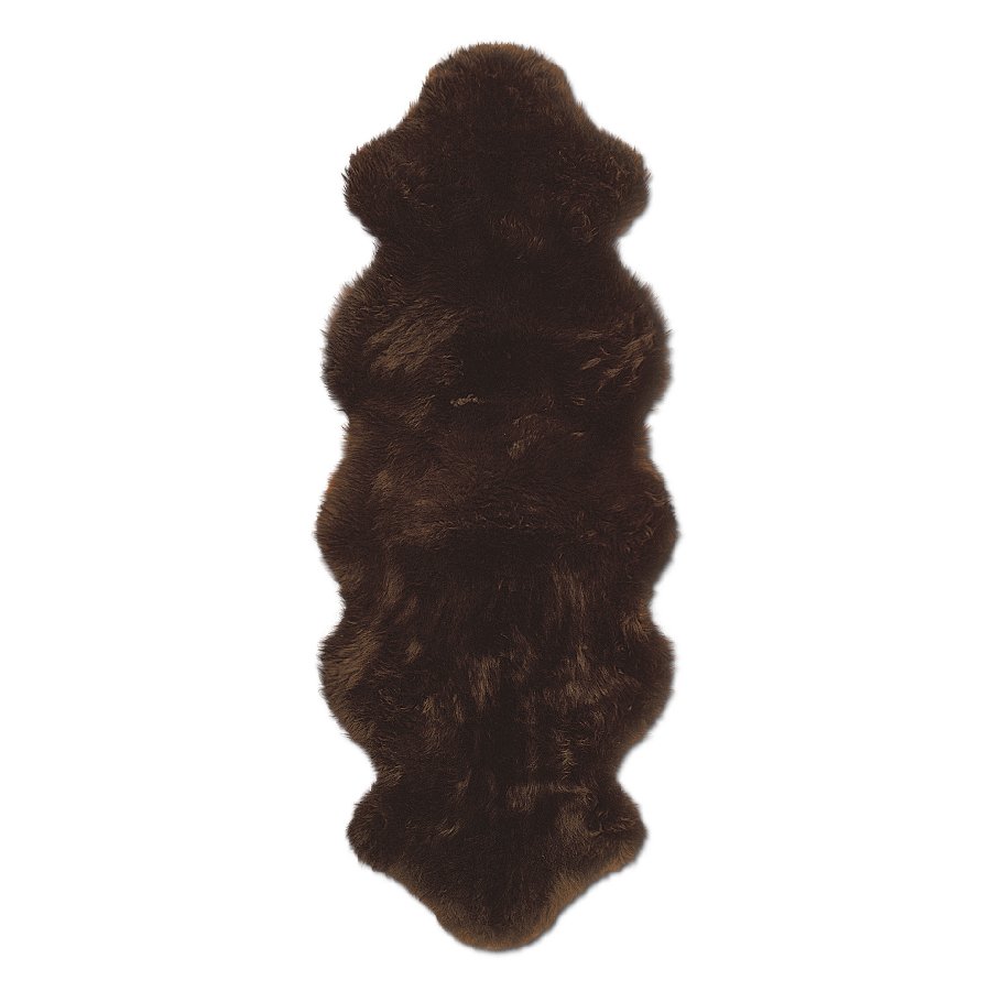 Australische Lammfelle aus zwei Fellen - braun