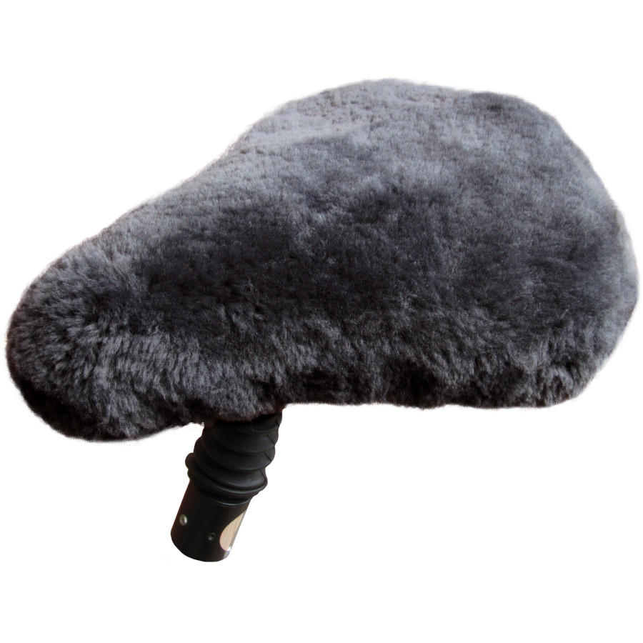 Lammfell-Fahrradsattelbezüge Sport (anthrazit)