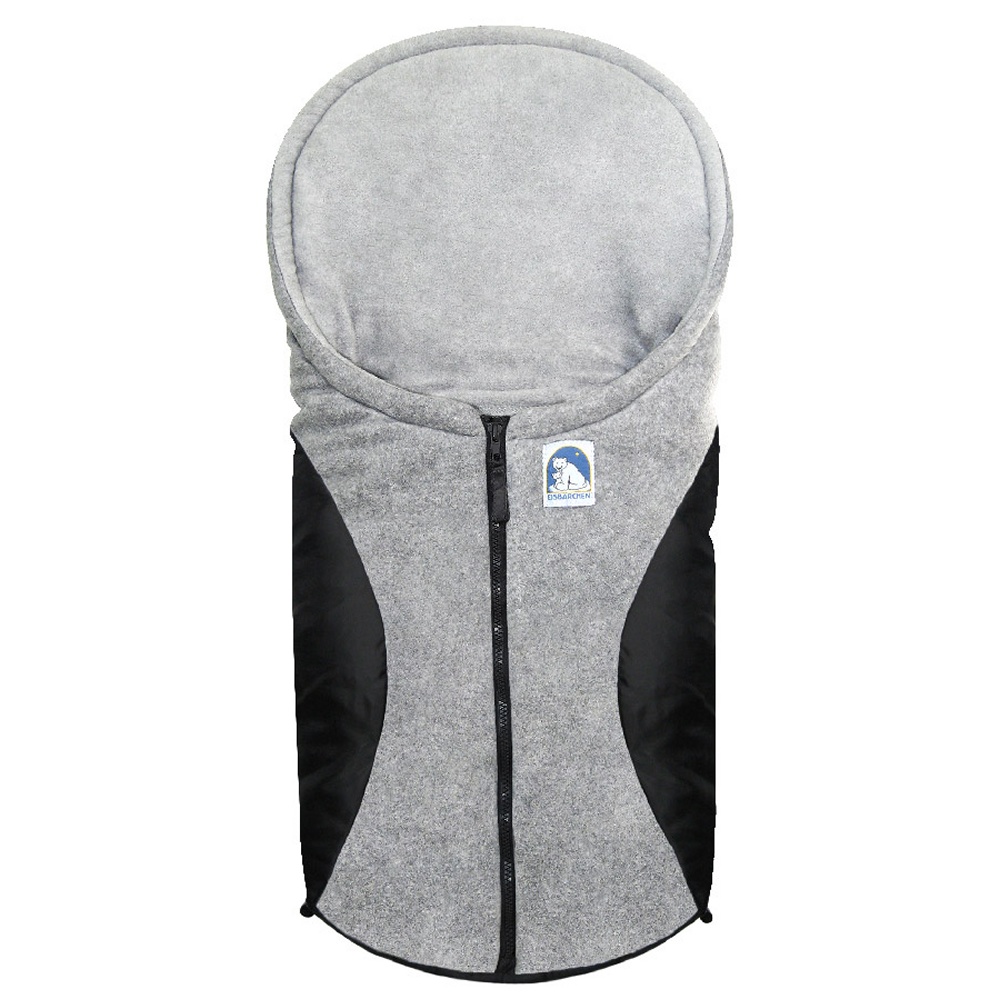 Fußsack für Babyschale und Kinderwagen (schwarz/grau)
