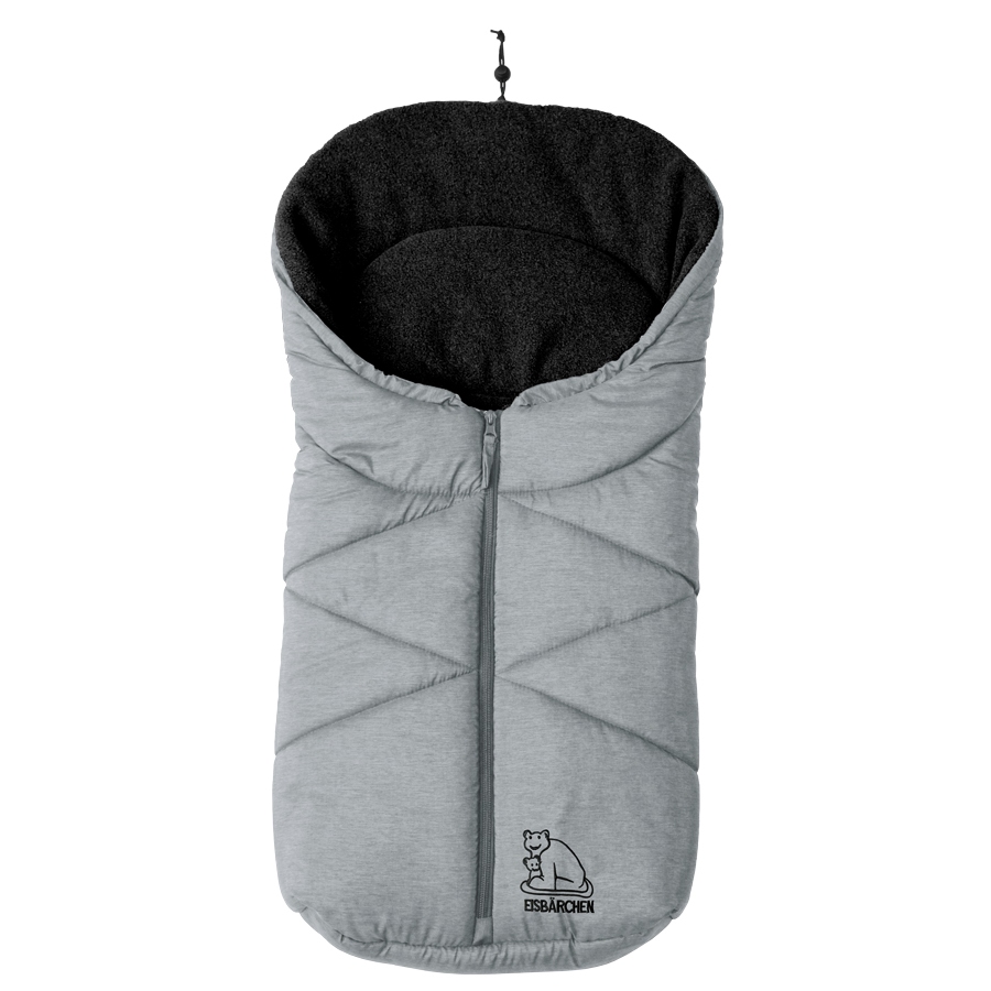 Fußsack für Babyschale und Kinderwagen (hellgrau meliert)