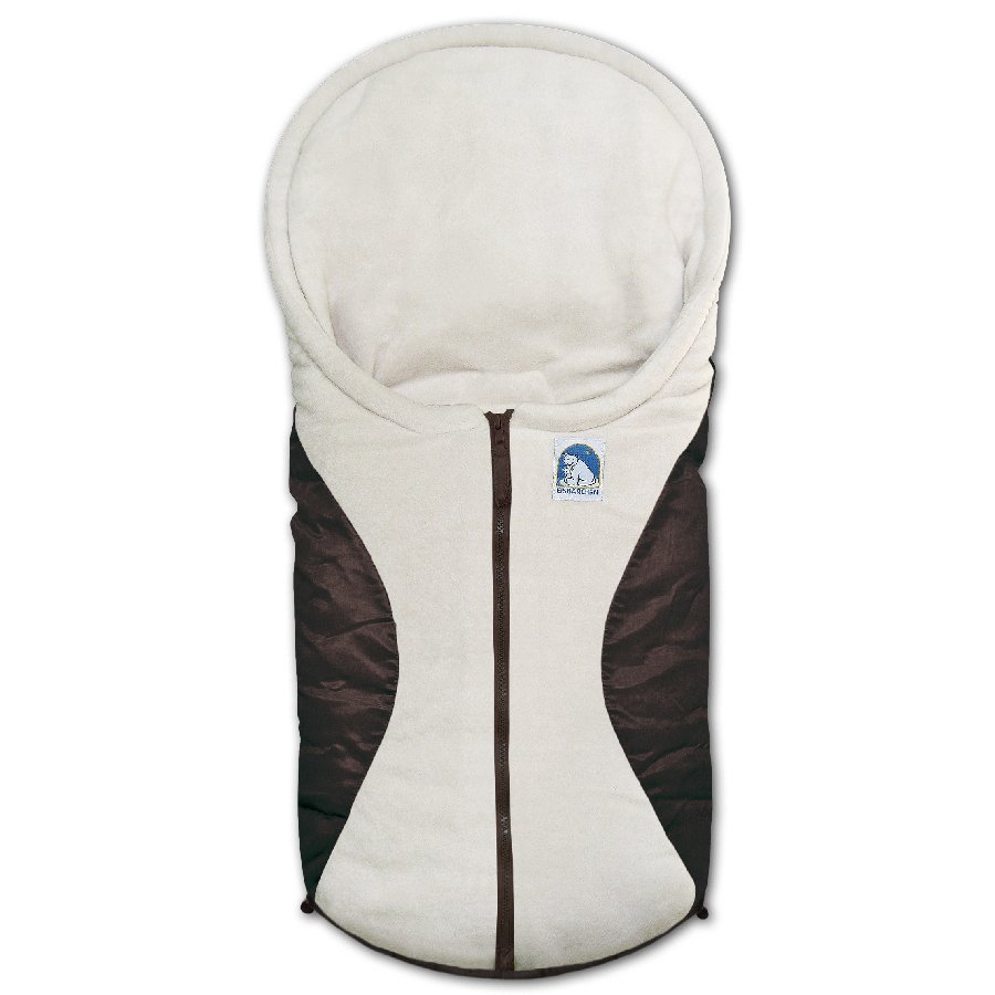 Fußsack für Babyschale und Kinderwagen (moccabraun/sand)