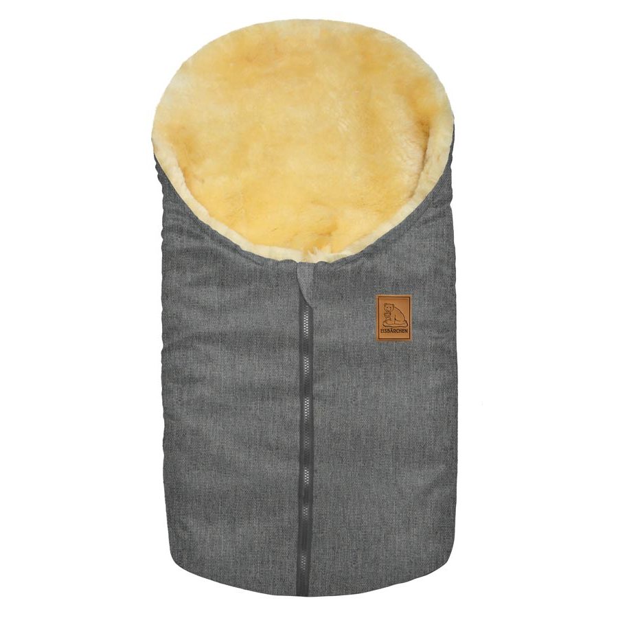 Kleiner Lammfellfußsack (grau meliert)