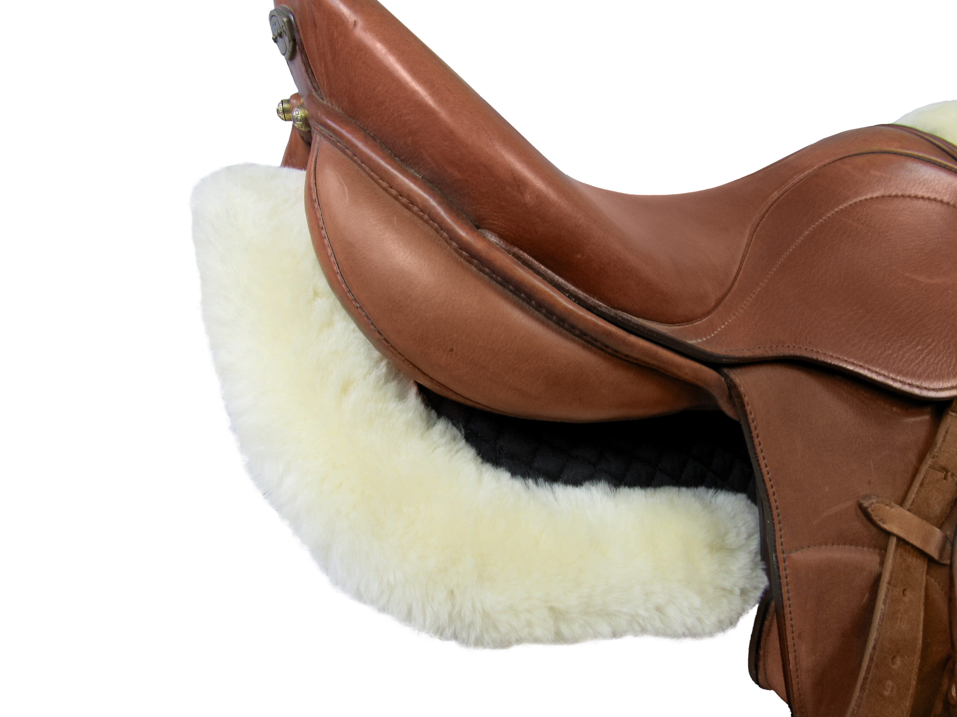 Lammfell Sattelunterlage - Half Pad - Sattelpad mit weichem Lammfell