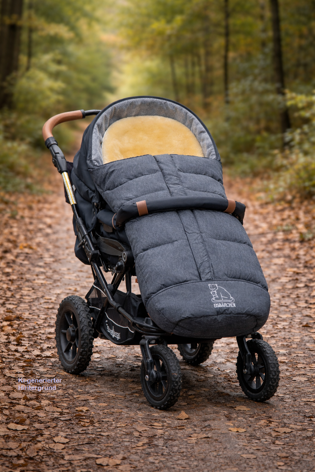 Komfort 2-in-1-Fußsack (grau-meliert)