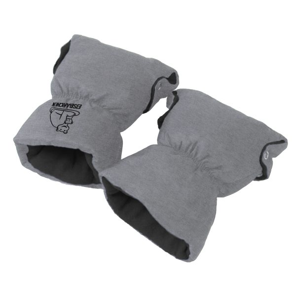 Handwärmer (hellgrau meliert/schwarz)