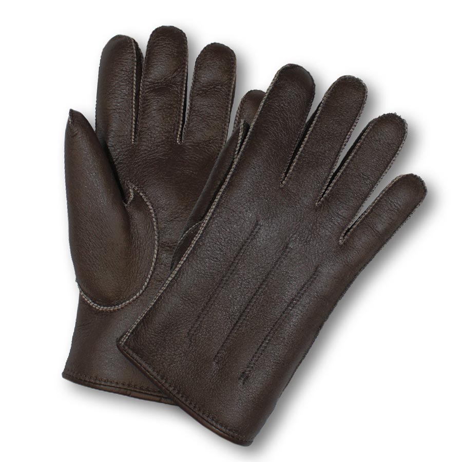 Herren Fingerhandschuh de luxe (braun)
