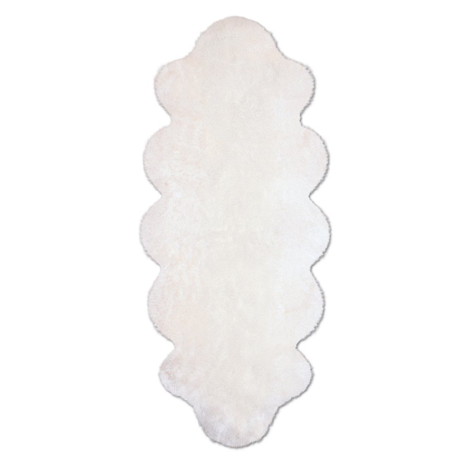 Australische Lammfelle aus zwei Fellen - naturweiß