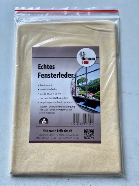Echtes Fensterleder
